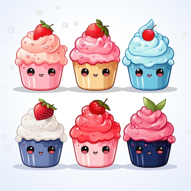 Kawaii leuke cupcake