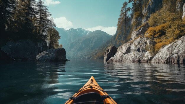 Kayak Drifting in Open Water