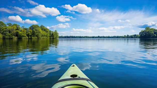 Foto kayak op het paddelmeer