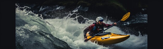 Kayak slalom sport background