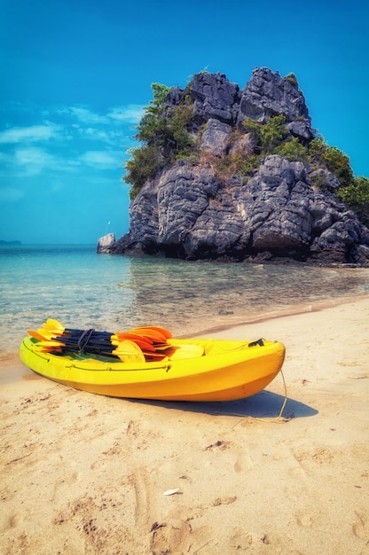 Kayaking at the Ang Thong National Marine Park, Thailand