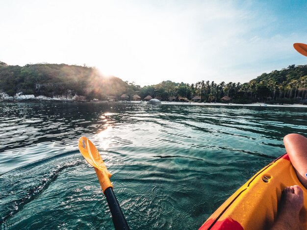 Kayaking in the koh tao island