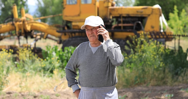 Kazakh old man portrait of an asian old male farmer