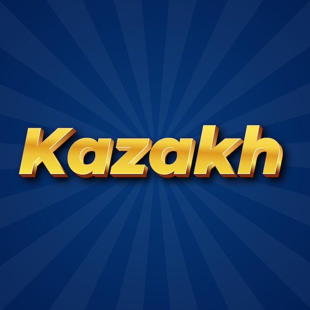 Kazakh Text effect Gold JPG attractive background card photo