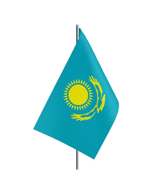 Kazakstan official flag 3d illustration