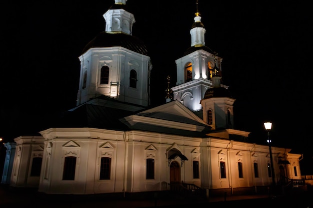 Kazan church of Holy TrinitySaint SeraphimDiveyevo convent at night in Diveyevo Russia