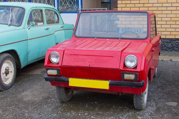 KAZAN RUSSIA AUGUST 01 2015 Exhibition of old Soviet cars