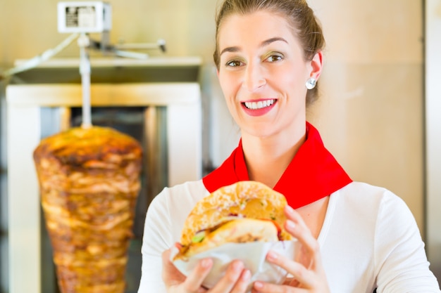 Kebab - hete Döner met verse ingrediënten