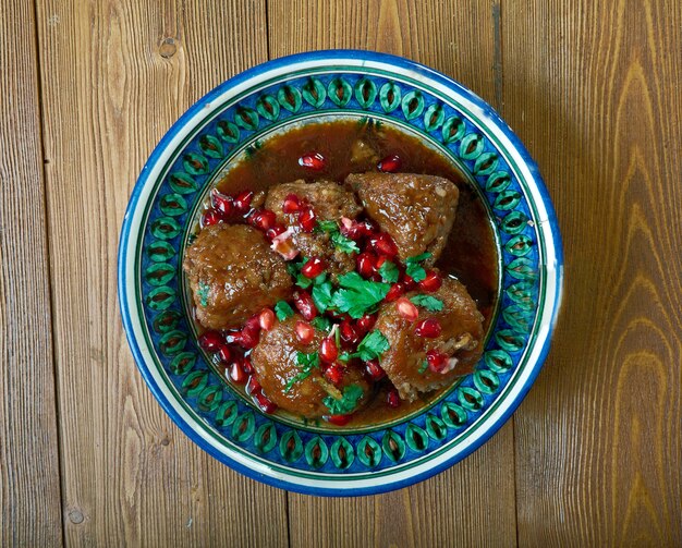 Kebab karaz - Sour Cherry Kabab .Arabic special kind of kebab, which is made with minced lamb and cherry