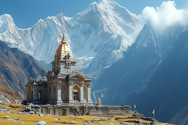 Photo kedarnath temple uttrakhand india