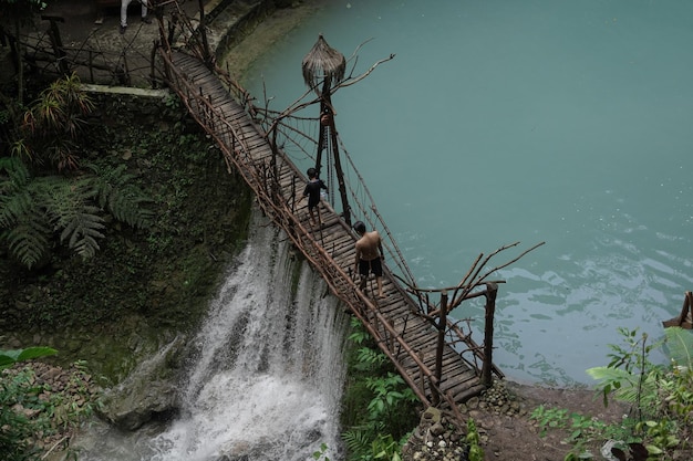 Kedung Pedut nature tourism natural and fresh swimming pool tourism with beautiful blue water