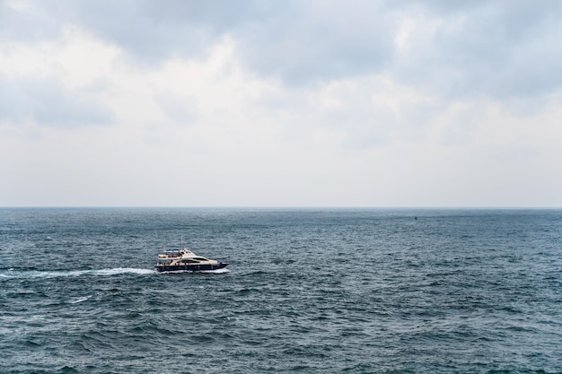 Keelung City Taiwan SEP 14 2019 Ship at sea