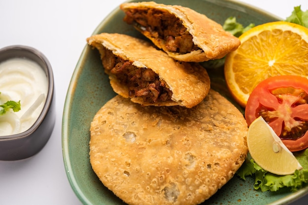 Keema kachori is a popular indian or pakistani flacky crispy and delicious snack with yummy qeema filling also known as Khasta Kheema Kachauri