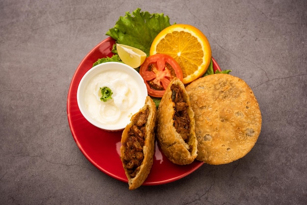 Keema kachori is a popular indian or pakistani flacky crispy and delicious snack with yummy qeema filling also known as Khasta Kheema Kachauri