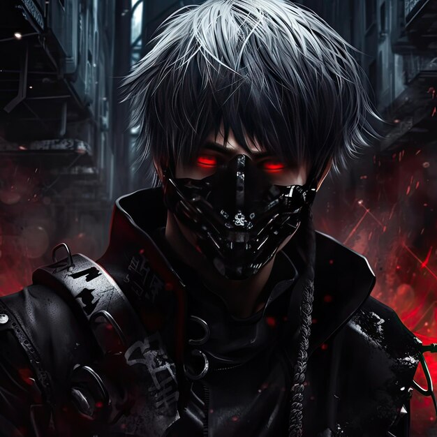 Ken Kaneki With A Mask On Live Wallpaper