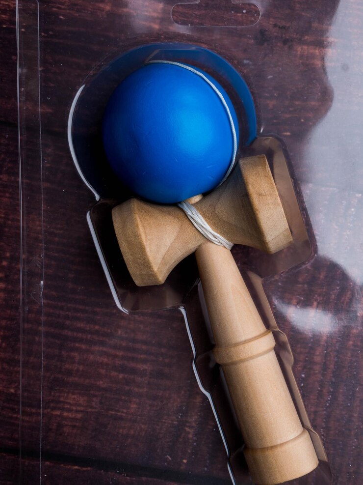 Photo kendama japanese toy in original plastic box