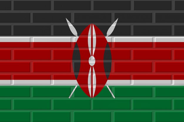 Kenia baksteen vlag illustratie