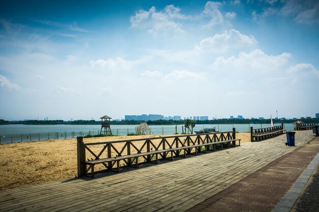 Photo kenozero lake beach with pine forest in the background russia