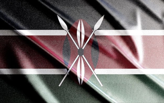 kenya 3d flag, beautiful country flag in the world, background, banner, postr, abstract.