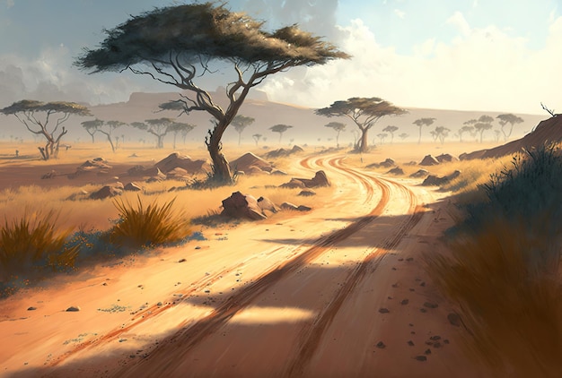 Kenyan desert road