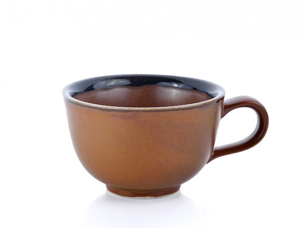 Keramische kleikop voor geïsoleerde koffie