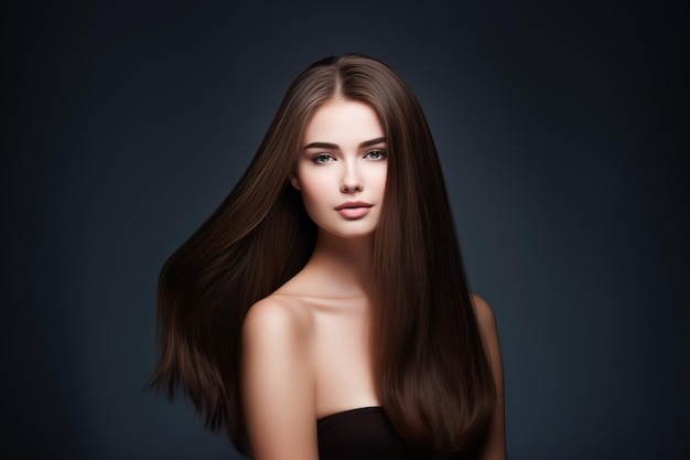 Photo keratin treatment for sick cut and healthy hair care