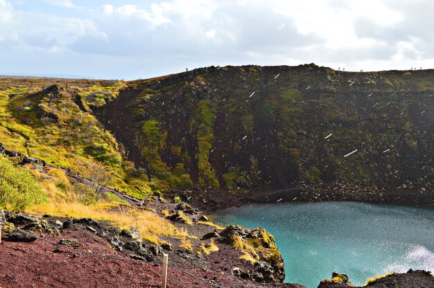 Photo kerid volcanic crater