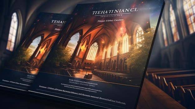 Kerk flyer generatieve ideeën brochure ai