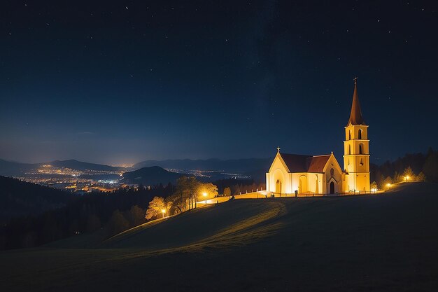 Kerk in de nacht