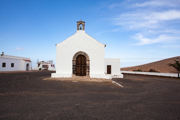 Kerk in La Caldereta, Fuerteventura, Canarische Eilanden, Spanje