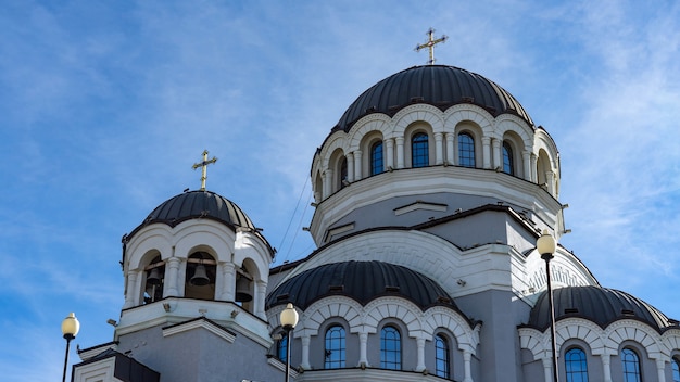 Kerk van het wonderbaarlijke beeld van christus de verlosser in adler, rusland.