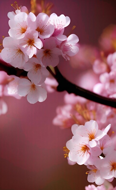 Foto kersenbloesem bloemen achtergrond