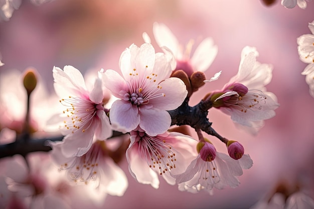 Kersenbloesem of Sakura-bloem met mooie natuurlijke achtergrond