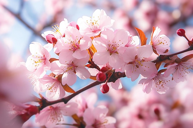 Kersenbloesems zijn een teken van de lente.