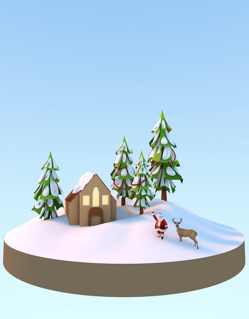 Kerst 3D illustratie