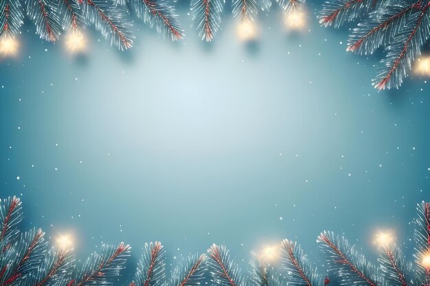 Kerst achtergrond lichtblauwe kleur decoratie element met kopie ruimte behang generatieve ai