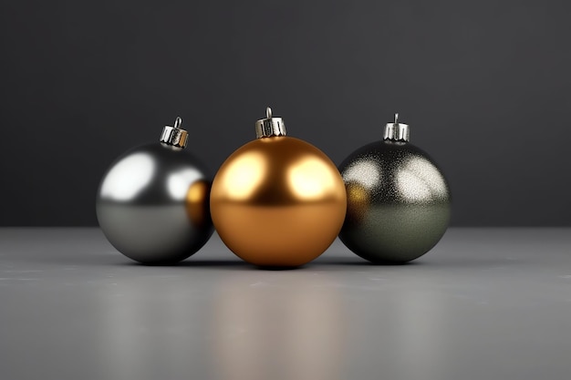 Foto kerst achtergrond met kerstballen ornamenten hangen met kopie ruimte kerstversiering