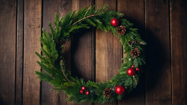 Kerst achtergrond peperkoek sneeuwvlokkoek en decoraties op houten tafel close-up symbool