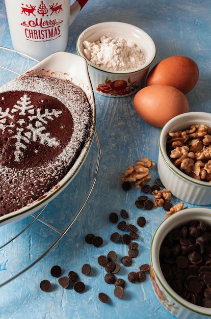 Kerst brownie voor de wintervakantie