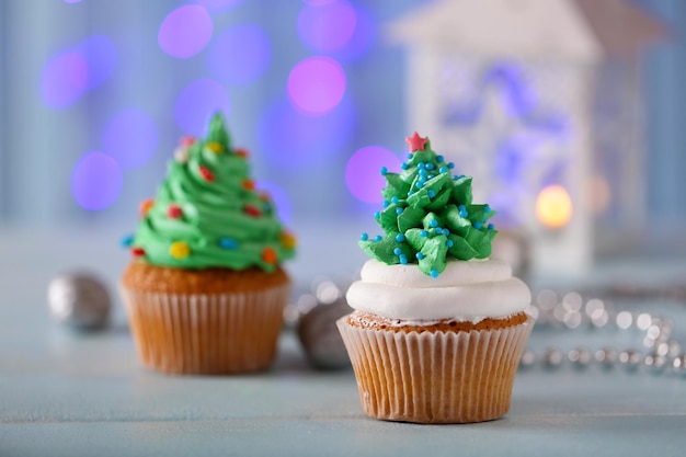 Kerst cupcakes, close-up