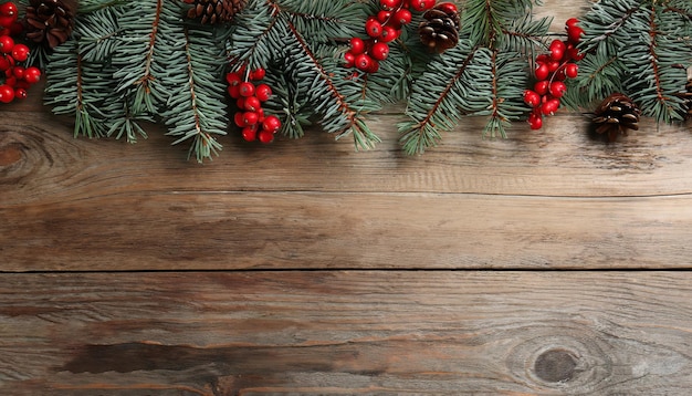 Kerst decoratie op een houten tafel