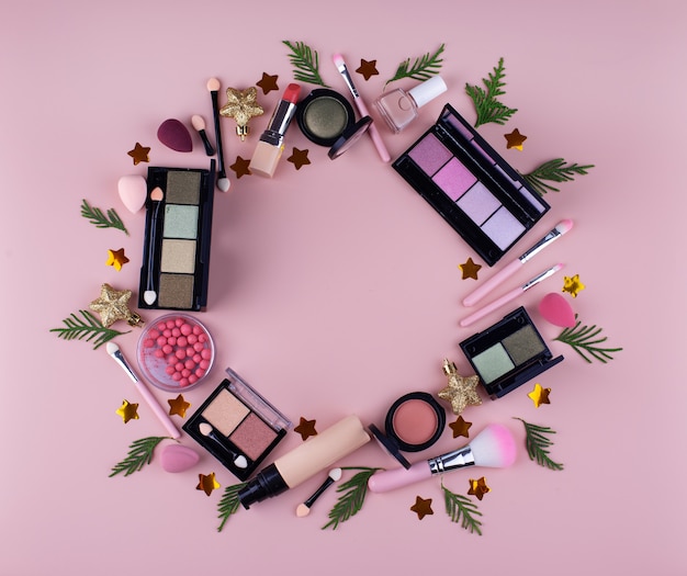 Kerst decoratieve make-up cosmetica