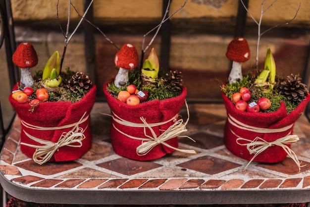 Kerst decoratieve pot met Pinecone Craft