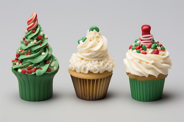 Kerst dessert cupcake en koekje