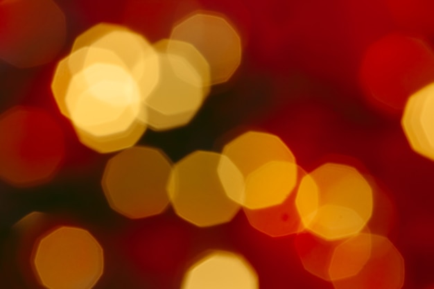 Kerst feestelijke bokeh lichten van slinger wazig achtergrond