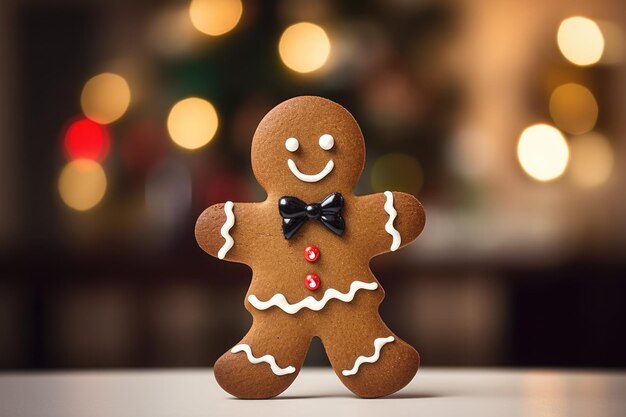 Foto kerst gemberbrood man koekje.