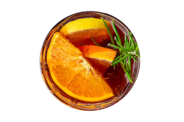 kerst glühwein cocktail citrus en rozemarijn traditionele drank nieuwjaar vakantie aperitief maaltijd
