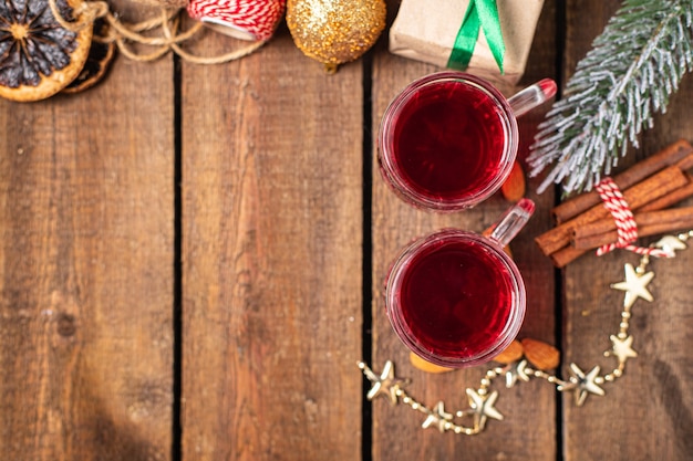 kerst glühwein vier het nieuwe jaar gezellig vers portie warme drank zoete drank maaltijd snack