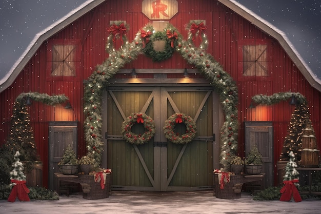 Kerst ingang deur