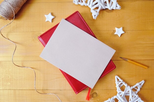 Kerst kraft vel papier met copyspace